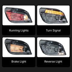 LED-Rückleuchten für 2004-2007 BMW 5er E60/M5 Pre-LCI | Klar/Weiß, dynamischer Blinker, Plug & Play