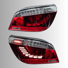 GTS-Style LED-Rückleuchten für 2004-2010 BMW 5er E60/M5 Limousine | Rot/Weiß, sequentiell