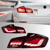 2011-2017 BMW 5 Series F10 M5 LED Tail Lights | GTS Style for 528i 535i 550i, Dragon Scale, Sequential, Plug & Play