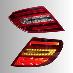 LED-Rückleuchten für 2008-2014 Mercedes C-Klasse W204 Limousine | rote OEM-Optik