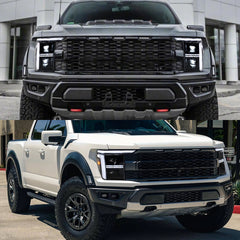 Dual-Projector LED Headlights for 2021-2023 Ford F-150 (XL to Raptor) | Startup Animation, Dual-Color DRL
