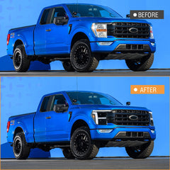 Dual-Projector LED Headlights for 2021-2023 Ford F-150 (XL to Raptor) | Startup Animation, Dual-Color DRL
