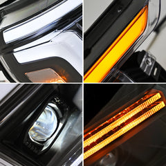 Dual-Projector LED Headlights for 2021-2023 Ford F-150 (XL to Raptor) | Startup Animation, Dual-Color DRL