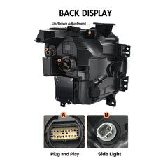 Voll-LED-Scheinwerfer für 2024-2025 Ford F-150 XL/XLT/STX | Doppelprojektor & Switchback-DRL