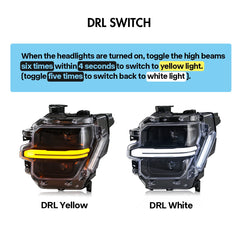 Voll-LED-Scheinwerfer für 2024-2025 Ford F-150 XL/XLT/STX | Doppelprojektor & Switchback-DRL