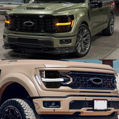 Voll-LED-Scheinwerfer für 2024-2025 Ford F-150 XL/XLT/STX | Vierfachprojektor & Switchback-DRL