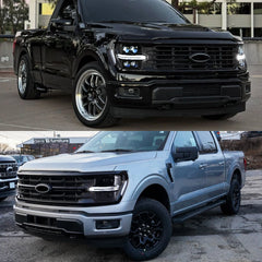 Voll-LED-Scheinwerfer für 2024-2025 Ford F-150 XL/XLT/STX | Vierfachprojektor & Switchback-DRL