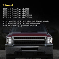 FullLEDHeadlightsfor07-13ChevySilverado1500_07-142500HD3500HDWhiteDRL_Plug_Play_4 - NOXBEAM