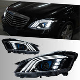 Full LED Headlights for 2007-2013 Mercedes W221 S550 S600 | Start-Up Animation, Sequential, Plug & Play