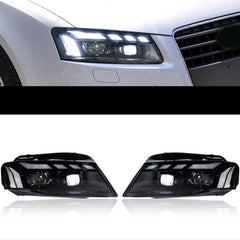 Full LED Headlights for 2008-2012 Audi A5 S5 8T 8F Pre-Facelift | RS-Style Start-Up Animation, White DRL
