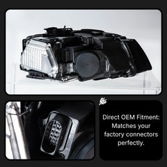 Full LED Headlights for 2008-2012 Audi A5 S5 8T 8F Pre-Facelift | RS-Style Start-Up Animation, White DRL