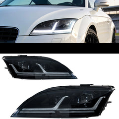 Full LED Headlights for 2008-2014 Audi TT TTS 8J Mk2 | Start-Up Animation, White DRL, Plug & Play