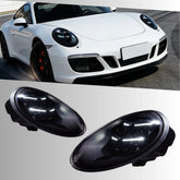 Full LED Headlights for 2012-2018 Porsche 911 991 Carrera Turbo GT3 | Blue Animation, Plug & Play