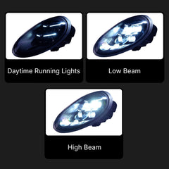 Full LED Headlights for 2012-2018 Porsche 911 991 Carrera Turbo GT3 | Blue Animation, Plug & Play