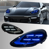 Full LED Headlights for 2014-2016 Porsche Panamera 970.2 Facelift S GTS Turbo | Blue Animation, Plug & Play
