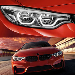 Full LED Headlights for 2014-2020 BMW 4 Series (F32/F33/F36) & M3/M4 (F80/F82) | Dual-Color DRL, Angel Eye Style, Plug & Play