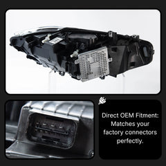 Full LED Headlights for 2014-2020 BMW 4 Series (F32/F33/F36) & M3/M4 (F80/F82) | Fang-Style Dual-Color DRL, Plug & Play