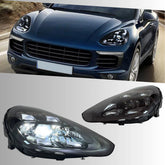 Full LED Headlights for 2015-2018 Porsche Cayenne 958.2 Facelift S GTS Turbo | White DRL, Plug & Play