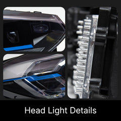 Full LED Headlights for 2018-2021 BMW X3 G01 Pre-LCI | White DRL, Sequential Signals, Plug & Play