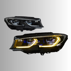 Full LED Headlights for 2019-2022 BMW 3 Series G20 Pre-LCI | Dual-Color DRL, Plug & Play