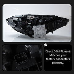 Full LED Headlights for 2021+ BMW 4 Series G22 & M4 G82 | Fang-Style Tri-Color DRL, Sequential Signals