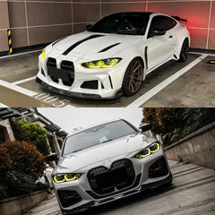Full LED Headlights for 2021+ BMW 4 Series G22 & M4 G82 | Tri-Color DRL, Sequential Signals