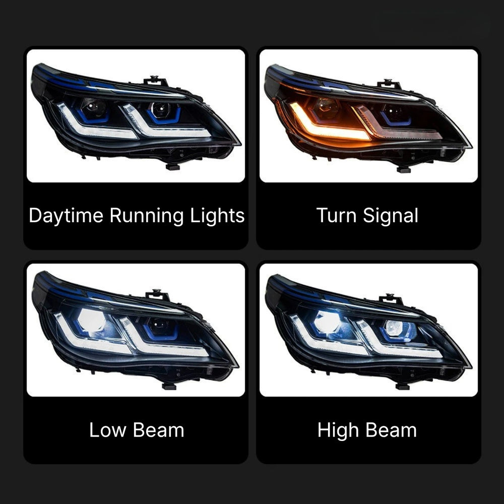 FullLEDHeadlightsforBMW5SeriesE60E61525i-550i_2003-2010_WhiteDRL_Plug_Play_5 - NOXBEAM