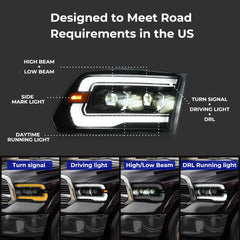 FullLEDProjectorHeadlightsfor09-18Ram1500_10-18Ram25003500SequentialSignals_WhiteDRL_Plug_Play_6 - NOXBEAM