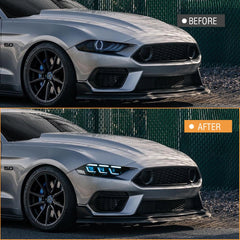 Full LED RGB Headlights for 2018-2022 Ford Mustang S550 | RGB DRL, Sequential Turn Signals, Plug & Play