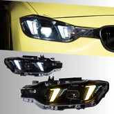 LED Headlight for BMW 3 Series F30/F31 (2012-2018) | Aggressive G-Style Fang Switchback DRL, Sequential, Plug & Play