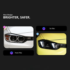 LED Headlight for BMW 3 Series F30/F31 (2012-2018) | Aggressive G-Style Fang Switchback DRL, Sequential, Plug & Play