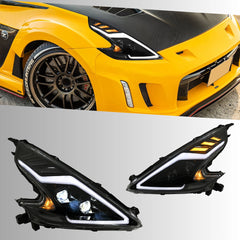 LEDHeadlightsAssemblyforNissan370ZZ34_2009-2020_StartupAnimation_DRL_8 - NOXBEAM
