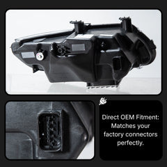 LED Headlights for 2007-2010 BMW 3 Series E92/E93 Pre-LCI | Dual-Color DRL, LED Signals, Plug & Play