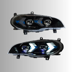 LED Headlights for 2007-2013 BMW X5 E70 | Dual-Color DRL, Arrow-Style, Plug & Play