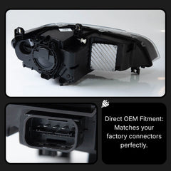 LED Headlights for 2007-2013 BMW X5 E70 | Dual-Color DRL, Arrow-Style, Plug & Play