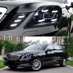 LED Headlights for 2010-2013 Mercedes W212 Pre-Facelift E350 E550 | White DRL, Plug & Play