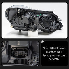 LED Headlights for 2010-2013 Mercedes W212 Pre-Facelift E350 E550 | White DRL, Plug & Play