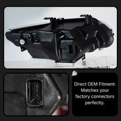 LED Headlights for 2011-2013 BMW 3 Series E92 E93 LCI | Dual-Color DRL, LED Turn Signals, Plug & Play