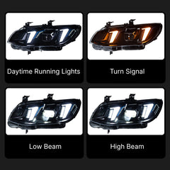 LED Headlights for 2011-2013 BMW 3 Series E92/E93 LCI | G-Style Dual-Color Fang DRL, Plug & Play