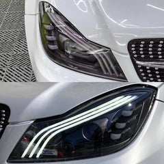LED Headlights for 2012-2014 Mercedes W204 Facelift C250 C300 C350 | Start-Up Animation, Plug & Play
