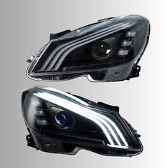 LED Headlights for 2012-2014 Mercedes W204 Facelift C250 C300 C350 | Start-Up Animation, Plug & Play