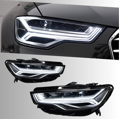 LED Headlights for 2012-2015 Audi A6 C7 Pre-Facelift | Start-Up Animation, White DRL, Plug & Play