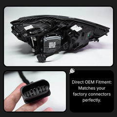 LED Headlights for 2012-2015 Audi A6 C7 Pre-Facelift | Start-Up Animation, White DRL, Plug & Play