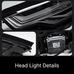LED Headlights for 2012-2015 Audi A6 C7 Pre-Facelift | Start-Up Animation, White DRL, Plug & Play