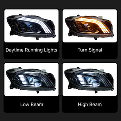 LED-Scheinwerfer für 2012-2015 Mercedes W166 Vorfacelift ML350/ML550 | Startanimation, sequentieller Blinker