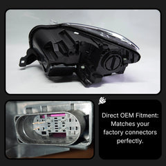 LED-Scheinwerfer für 2012-2015 Mercedes W166 Vorfacelift ML350/ML550 | Startanimation, sequentieller Blinker