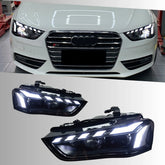 LED Headlights for 2013-2016 Audi A4 B8.5 Facelift (Non-Adaptive) | RS-Style, Start-Up Animation, White DRL, Plug & Play