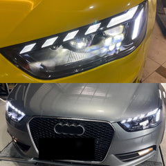 LED Headlights for 2013-2016 Audi A4 B8.5 Facelift (Non-Adaptive) | RS-Style, Start-Up Animation, White DRL, Plug & Play