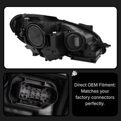 LED Headlights for 2014-2016 Mercedes W212 Facelift E350 E400 E550 | White DRL, Plug & Play