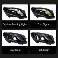 LED-Scheinwerfer für 2014-2017 Mercedes W222 Vorfacelift S550/S600 | Startanimation, sequentieller Blinker
